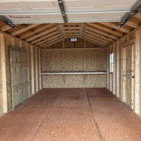 76295-1 12'x24' Economy Ranch Wood Panel Garage