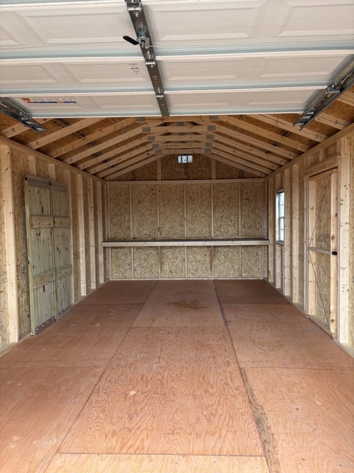 76295-1 12'x24' Economy Ranch Wood Panel Garage