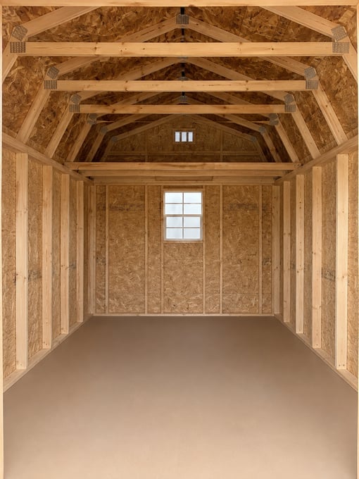 10'x16' Economy High Barn Wood Shed