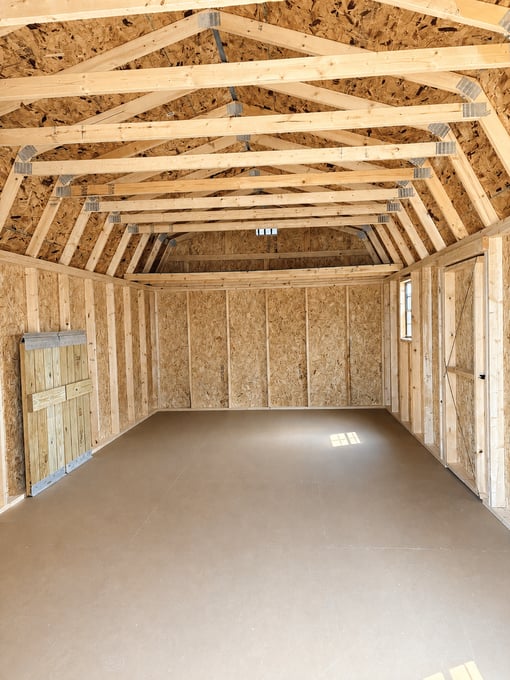 12'x24' Economy High Barn Wood Shed